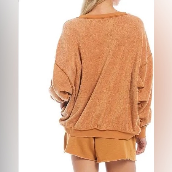 SOLD OUT❤️Free People Tie Dyed White, Pink, Gray Super Soft Sweater & Shorts Set - Picture 9 of 9